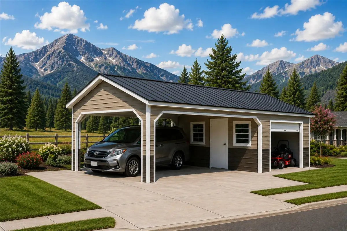 Carport with Storage